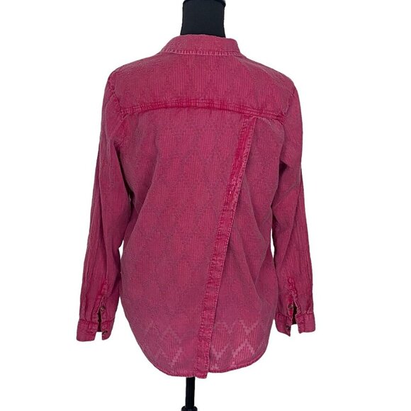 Antrhopologie MAEVE Women Classic Shirt SZ S Pink Long Sleeve Button Down 39-13 - Picture 3 of 13